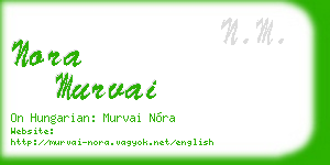 nora murvai business card